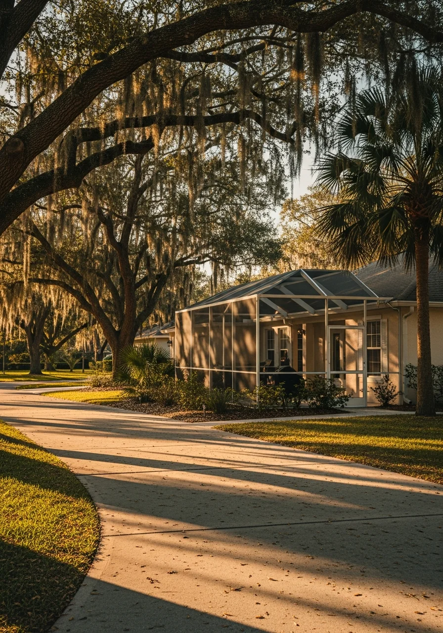Ocala residential property with typical central Florida architecture, mature trees, and suburban or rural setting.